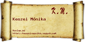 Keszei Mónika névjegykártya